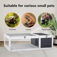 thumbnail image 7 of CL.HPAHKL Wooden Tortoise Habitat House Indoor&Outdoor, Large Tortoise Enclosure Cage with Removable Trays Reptile Cage for Small Animals, Grey, 7 of 7