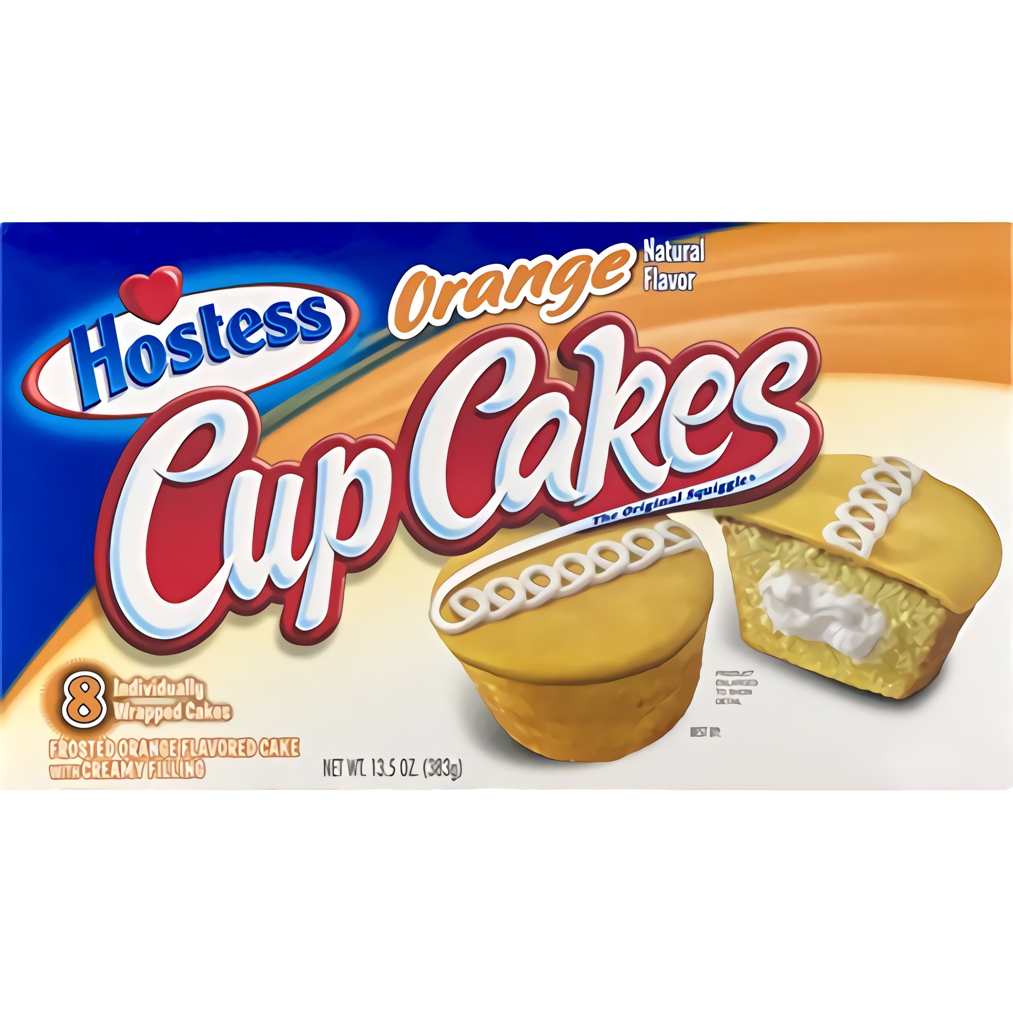 Hostess Orange Cupcakes, 8 Count, 13.5 oz Box Pack of 3 (24 Total