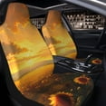 thumbnail image 4 of Goofa Sunflower Sunset Rainfall Printed Car Seat Covers, Automotive Seat Covers for Cars Trucks and SUVs, Quick Setup Universal Fit Elastic Seat Covers-2 PCS, 4 of 6