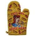 thumbnail image 2 of This Girl Loves Meat Oven Mitt Funny Sarcastic Backyard BBQ Bar-b-que Cookout Kitchen Glove, 2 of 5