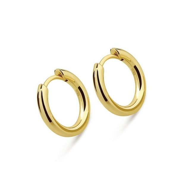 Pendiente para hombre, Clip para orejas, adorno, Color sólido, sin perforación, Clip para oreja, pendientes de Metal, accesorio de moda, regalo Ropa, zapatos y accesorios Miscelánea Dorado 12 mm Qarigey AP017363-03