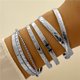thumbnail image 3 of 7 Pcs/Set Punk Gold Color Bracelets for Women Streetwear Goth Heart Prints Metal Design Open Bangle Fashion Jewelry Gifts 2025, 3 of 4