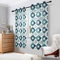 thumbnail image 2 of Yayeee Window Curtains Light Filtering 63"x52" Grommet Panel Pair Home Living Room Decor, Blue Mosaic Pattern, 2 of 7