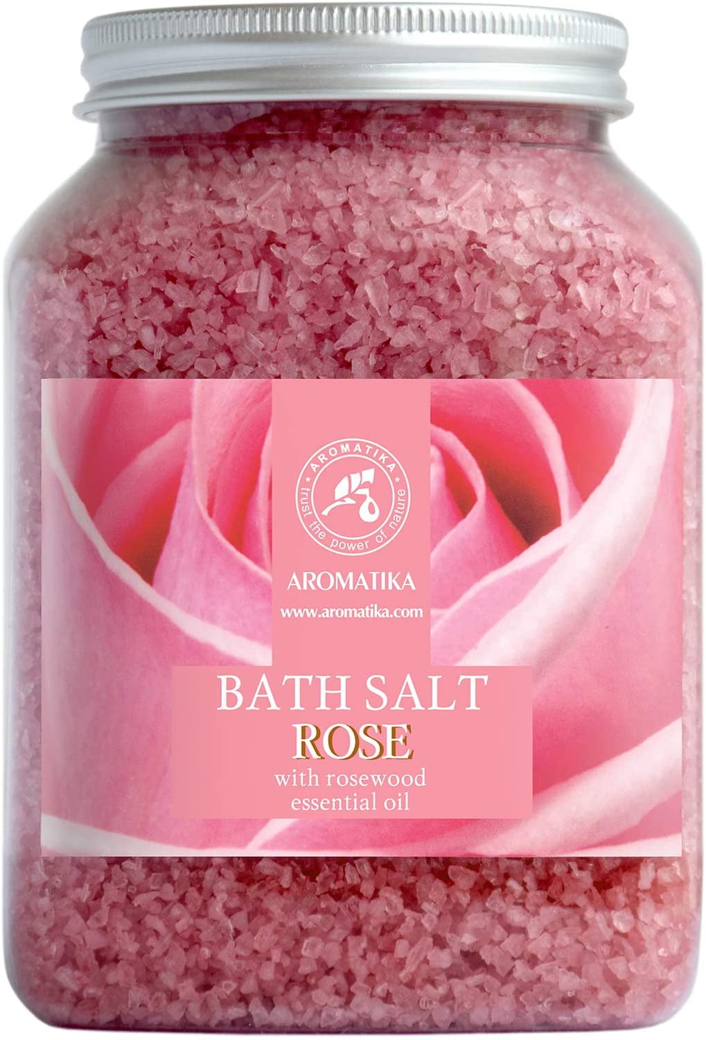 Rose Bath Salts 46 oz Natural Rosewood Oil & Rose Extract Best for