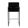 thumbnail image 5 of Fuji Contemporary High Back Counter Stool In Black Steel And Black Velvet - Set Of 2, 5 of 7