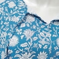 thumbnail image 4 of Women Fashion Dress Boho Print V Neck Strap Loose Half Sleeve Long Casual Holiday Dress Blue XXL, 4 of 5