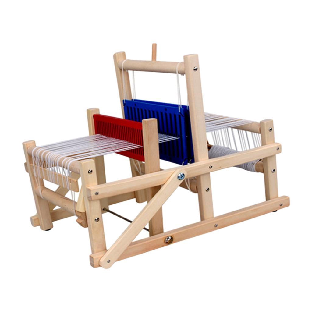 FVDPWYE DIY Multifunctional Hand Knitting Machine Wooden for Preschool Fine Motor Skills