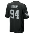 thumbnail image 3 of Men's Nike Christian Wilkins  Black Las Vegas Raiders Team Game Jersey, 3 of 6