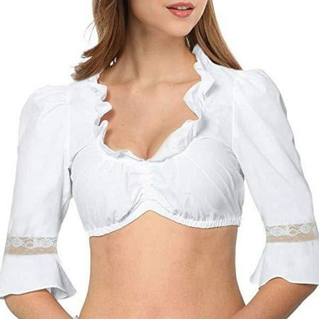 

Sports Bras for Women Tummy Control Shapewear Women s Beer Festival Maid Dress Dress Ding Dong Dress Lace Blouse Versatile Little White Shirt Underwear Top Wireless Bra for Women White XL
