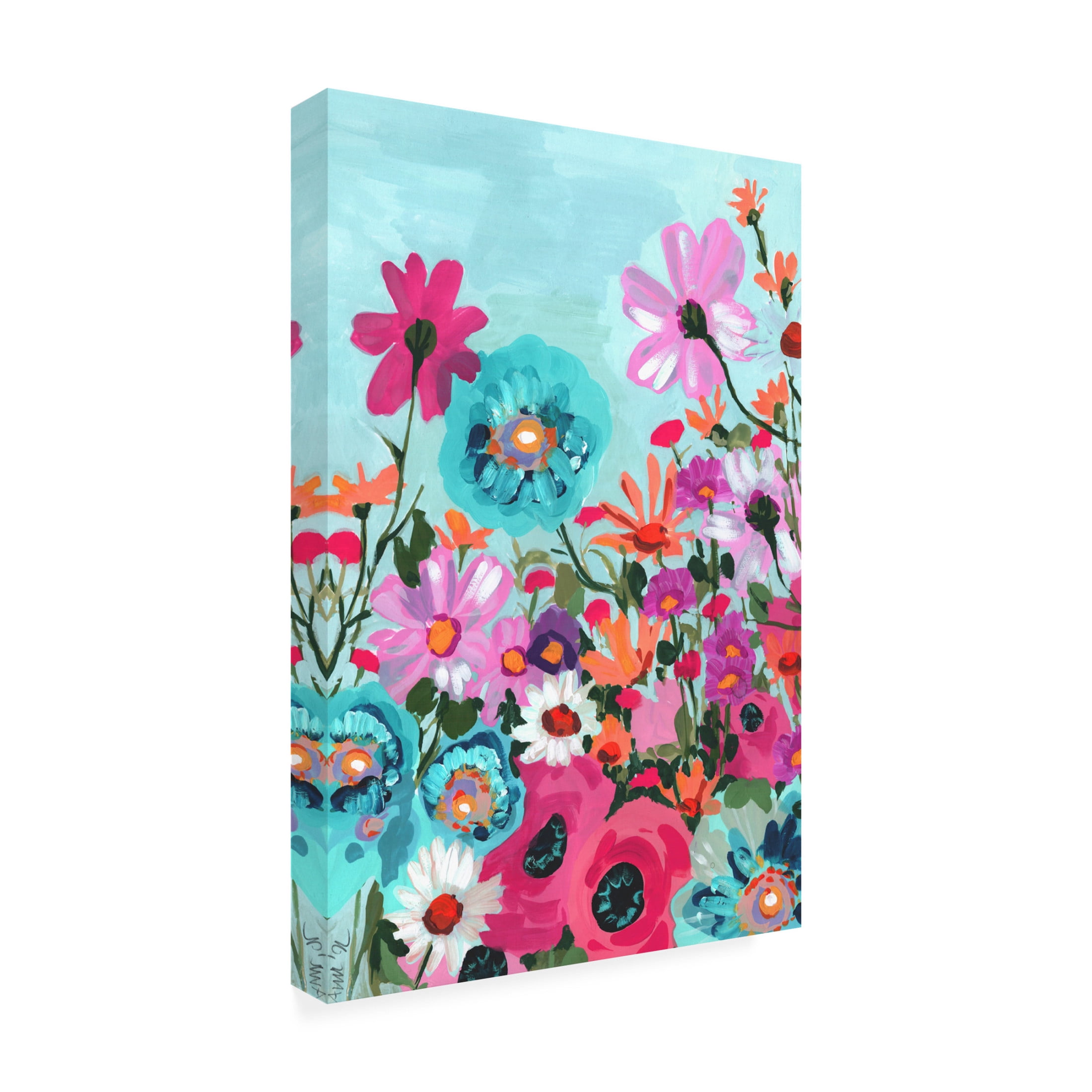Trademark Fine Art Ania Zwara Meadow In June Pink Canvas Wall Art