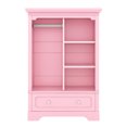 thumbnail image 6 of Open Wardrobe with Hanging Rod, Open Shelves and One Large Drawer, Low Design Close to the Ground for Easy Access, Pink, 6 of 9