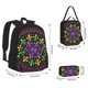 thumbnail image 2 of Easygdp Mardi Gras5 Mochila para Niños y Niñas con Set de Caja de Almuerzo y Estuche para Lápices 3 en 1, Mochila Escolar Estampada para Adolescentes, 2 of 7