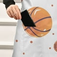 thumbnail image 4 of Adorable Basketball Kitchen Apron with 2 Pockets Adjustable waterproof Cooking Aprons for Women Men Chef, 4 of 7
