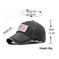 thumbnail image 4 of Grandest Birch Random colors 3PCS Unisex Vintage American National Flag Ripped Anti UV Ponytail Hat Baseball Cap, 4 of 10