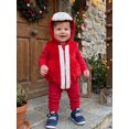 thumbnail image 4 of RUINIXCW Newborn Baby Christmas Costume Infant Baby Girl Boy Christmas Outfit Fall Winter Fleece Romper Sleeveless Hooded Zipper Xmas Cosplay Clothes, 4 of 9