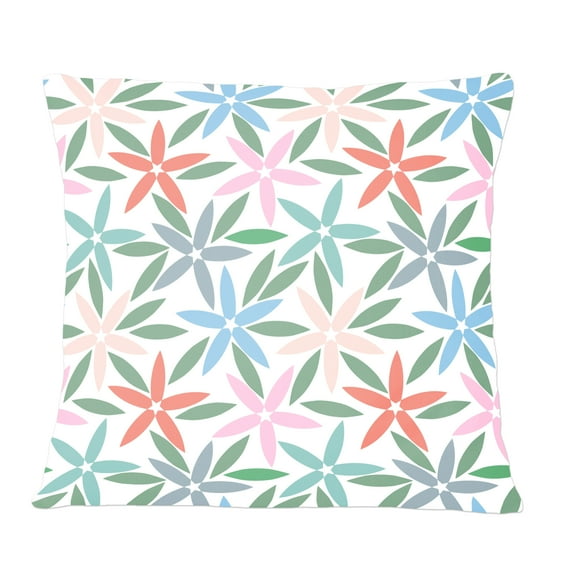 Designart Retro Abstract Flower Design III' Mid-Century Modern Throw Pillow - 12x20