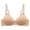 Khaki, variant on Women's Front Side Buckle Lace Edge Without Steel Ring Movement Seamless Gathering Adjustment Yoga Sleep Large Bra Bra Strapless for Women, Size 42