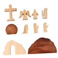 thumbnail image 2 of veasfak 10 Pieces Easter Resurrection Scene Set Easter Decorations for Home Figurine, 2 of 9