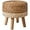 White+natural, variant on Foot Stool Natural Seagrass Hand Weave, 12.6" Small Ottoman, Round Footrest for Living Room, Bedroom, Entryway, Change Shoes Stool, Non-Skid Wood Legs, Boho, Natural+White, UHBD027W