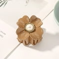 thumbnail image 4 of Elegant Flower Design Jaw Clips with Tortoiseshell Pattern for Secure Hair Styling and Gentle Care, 4 of 6