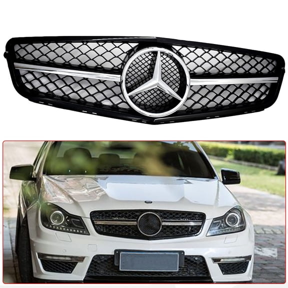 Front Upper Grille Fits for 2007-2013 Mercedes-Benz C180 C200 C230 C250 C280 C350