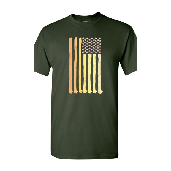 70's Flag One Nation Under Groove BeanePod Artworks Art Funny DT Adult T-Shirt Tee