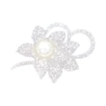 thumbnail image 1 of MasteelfCA 1 Pce Clips de Chaussures de Mariée Fleur Diamant Argentée Strass Perles Boucles de Fête pour Femmes Mariage, 1 of 7