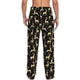 thumbnail image 7 of Salouo Elegant Gold Moose Print Pajama Pants for Men, Lounge Pants Elastic Waistband Casual Men's sleepwear Loungewear Sleep Pajama Pant -Large, 7 of 7