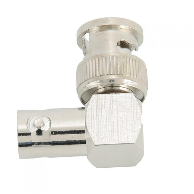 FLAMEEN Connector,4pcs BNC Male To BNC Female Right Angle Elbow Adapter Connector 50 Ohms Brass Connector,Right Angle Connector