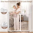 thumbnail image 5 of Baby Safety Gate, Caveen Extra Tall 36'', 29.5-46'' Wide Baby Gate Stairway and Hallway, for Ages 6 to 36 Months, White, 5 of 9
