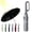 Gray, variant on Ring Buckle Umbrella, Ring Buckle Umbrella Windproof, Reflective Safety Strip, 49In Compact Folding Durable Travel Reverse (Black)