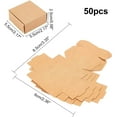 thumbnail image 2 of Mini cajas de regalo, 50 unidades, cubos de 5 x 5 x 2,5 cm, de papel kraft para envolver regalos, accesorios de papel hechos a mano, caja para jabón, pendientes, pequeñas joyas y manualidades., 2 of 8