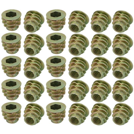 

Unique Bargains 30pcs M6x10mm Zinc Alloy Hex Socket Drive Flange Insert Nut for Wood Furniture