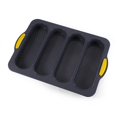 thumbnail image 1 of Juego de 1 molde para pan con cuatro bollos Molde para pan francés Molde para pan Molde antiadherente Fácil de desmoldar Silicona para hornear alimentos en el hogar, 1 of 5