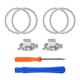 thumbnail image 3 of Botones de cambio de perfil y anillos decorativos para el mando Xbox One Elite 2 - Paquete de 2 cromados mate, 3 of 3
