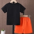 thumbnail image 2 of HCNTES Toddler Boy Summer Clothes kid Boy Outfits Crewneck Dinosaur Print Short Sleeve Shirt and Short Toddler Boy Shorts Set, 2 of 4