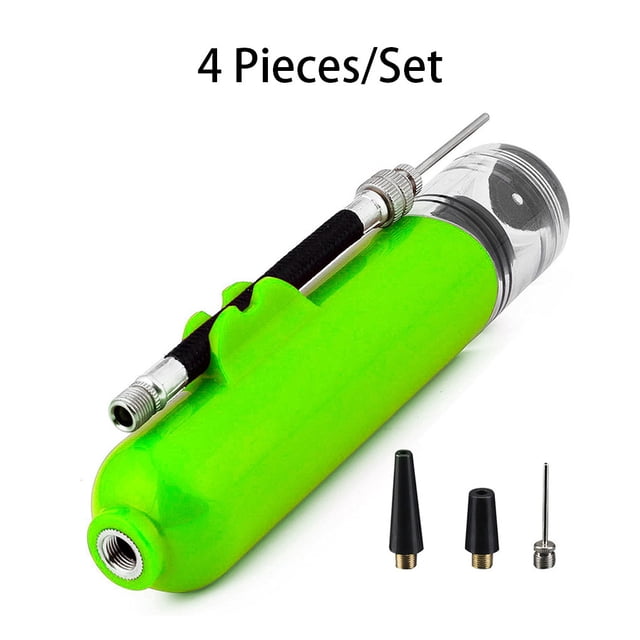 Portable Pump Volleyball Football Soccer Inflatable Tool Hand Push Sports Inflation Gadget Air Pumps Inflation Accessory Household Playground Green