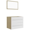 thumbnail image 2 of 23" Bathroom Furniture Set with Mirror - White and Sonoma Oak, 2 of 3