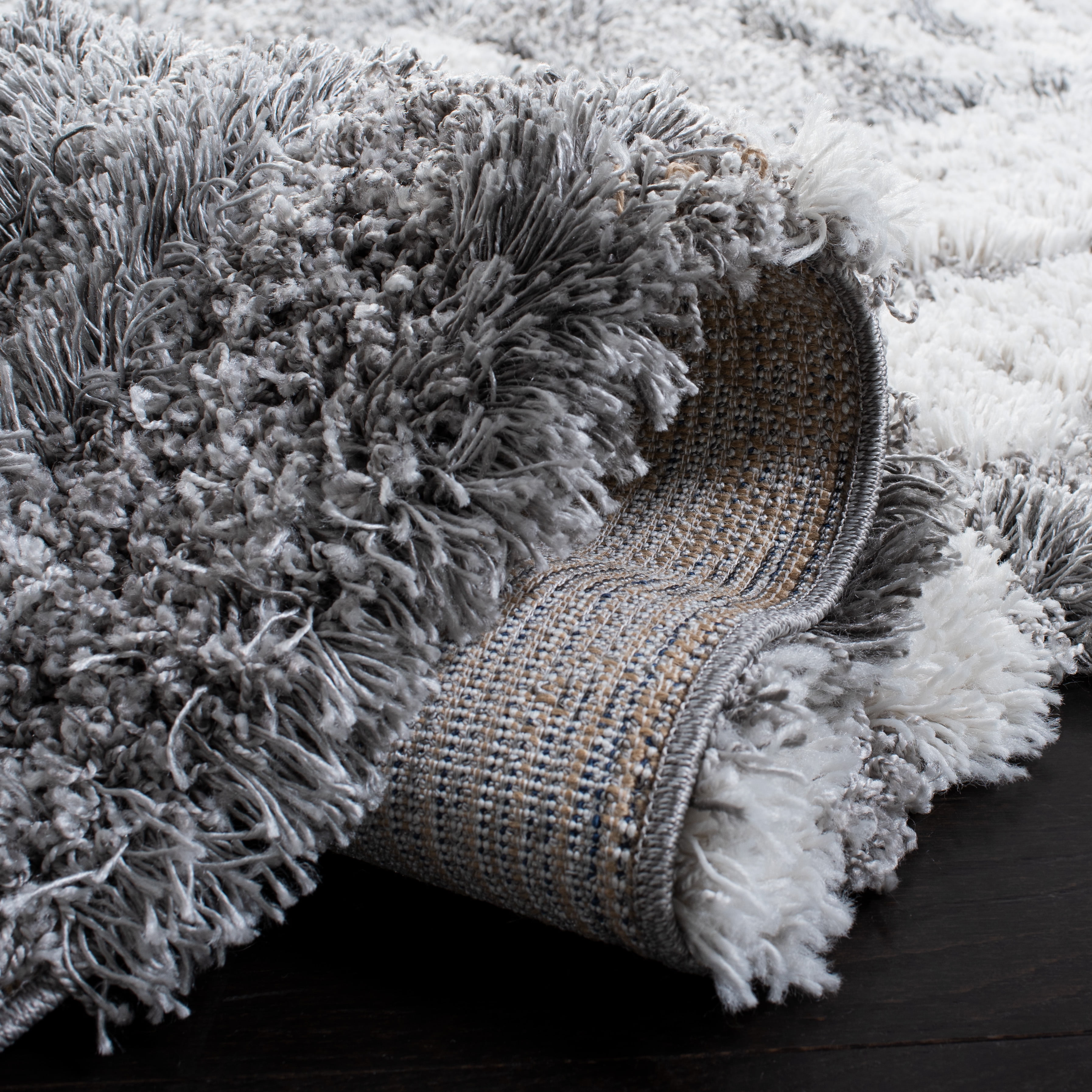 SAFAVIEH Horizon Konstantinos Abstract Shag Runner Rug, Grey/Ivory, 2' x 9'