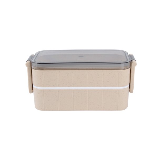 Caja de Almuerzo de Bento Estilo Japonés Caja de Almuerzo de Doble Compartimiento, Caja de Almuerzo a Prueba de Fugas para Adultos, Caja de Almuerzo Moderna de Bento, Caja de Almuerzo Portátil de Trab