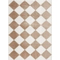 thumbnail image 2 of BoutiqueRugs Ulric Contemporary Runner Rug - Machine Washable - Cream, Brown - 2'7" x 7'3" Runner, 2 of 13