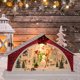 thumbnail image 5 of Billuyoard Decoración de escritorio del conjunto del pueblo LED de la casa de la nieve de la resina Kits de decoración para fiestas Muñeco de nieve, 5 of 6
