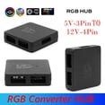 thumbnail image 1 of Convertidor RGB 5V a 12V Centro de transferencia Adaptador de ventilador de luz ARGB de 3 pines a 4 pines, 1 of 7
