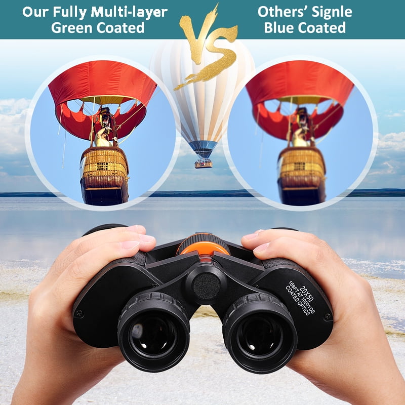 BFVV 20X50 Binoculars for Adult with Phone Clip for Bird Watching Hunting Stargazing Concerts Sports,FMC Lens HD High Powered Telescopes