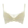 thumbnail image 2 of Amidoa Cheeky Bras for Women Beige Push-up Lace Lift Solid Lingeries Bralettes for Women L, 2 of 3