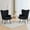 Black+Sherpa-2PC, variant on Furniliving Tufted Button Wingback Chair Upholstered Sherpa Accent Chair with Wide Arm Modern Leisure Club Chair, Lvory white