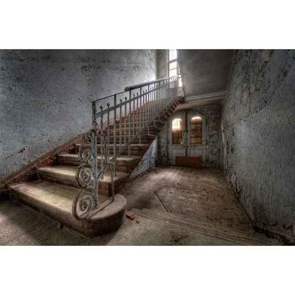 Vintage Abandd Backdrop Grunge Building Factory Church Village Photo Studio Background 3D Photography Back Drop