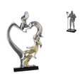 thumbnail image 1 of Figura De Pareja De Caballeros Románticos, Estatua Coleccionable, Adorno De Escritorio Para Dormitorio, Boda, Estantería, Armario, Entrada, Chimenea, Decoración Del Hogar., 1 of 8