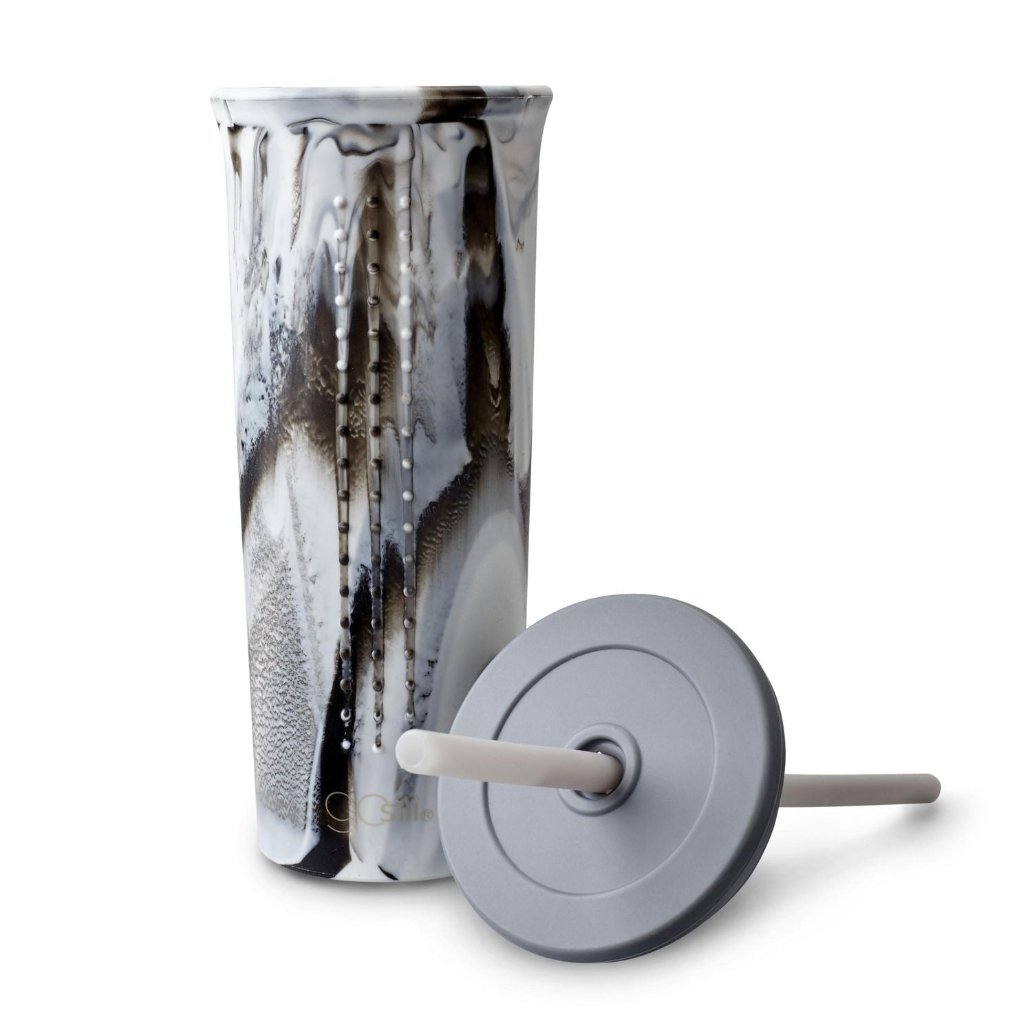 GoSili Straw Cup, 24oz. 1pk. Calacatta