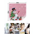 thumbnail image 4 of Pink Snowman Christmas Cloth Napkins Set of 8 Reusable Dinner Napkins, Gifts Xmas Tree Winter Snowflake Cocktail Napkin Washable Table Napkins for Wedding/Holiday Party/Baby Shower 20"x20", 4 of 7